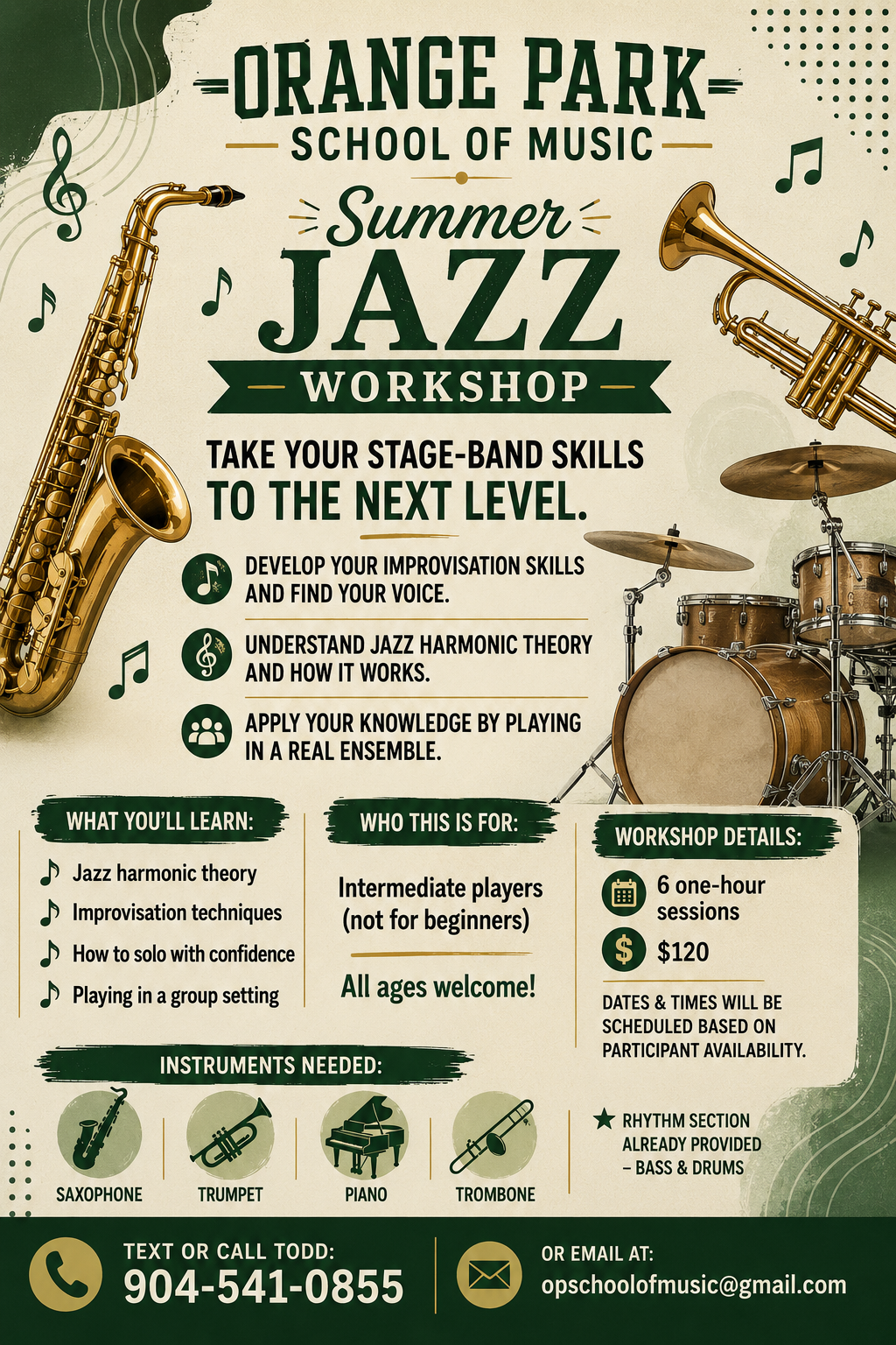 Jazz Summer Workshop Flyer